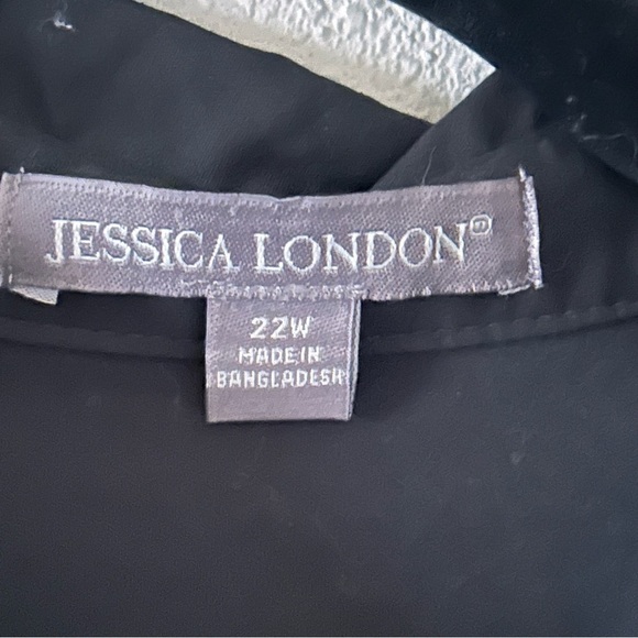 JESSICA LONDON Black Button Down Shirt Women size 22W - Picture 5 of 9